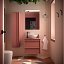 Mueble de baño Attila suspendido 2 cajones sobre encimera red satin de Salgar